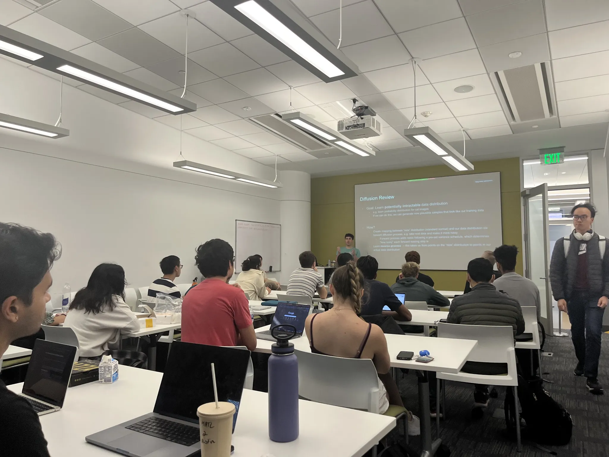 
            Read cutting edge technical AI/ML papers and discuss them together and attend research talks presented by undergraduate researchers and guest speakers. 
            